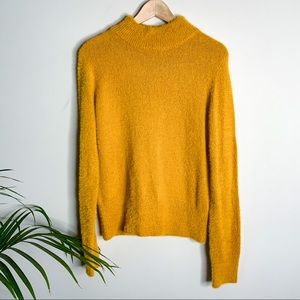 WHO WHAT WEAR MUSTARD MOCK TURTLENECK